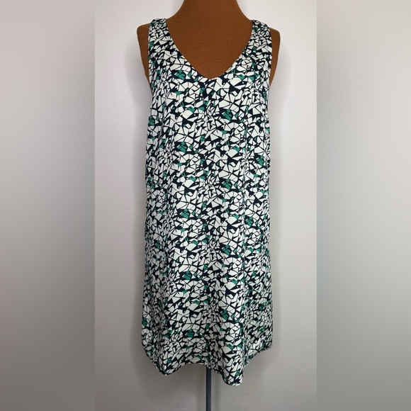 Everly Green and Black Geometric Print Sleeveless Mini Sun Dress Size Small - Picture 1 of 7